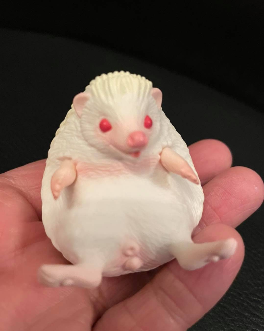 Japan Albino Hedgehog animal Vinyl Soft PVC figure model