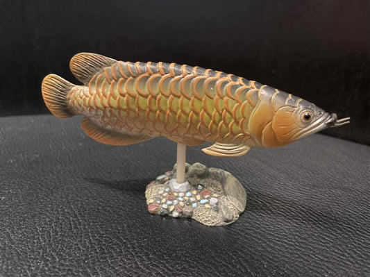 Custom Made Golden Asian Arowana fish resin model figure figurine