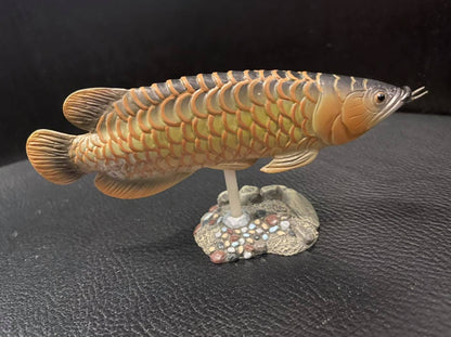 Custom Made Golden Asian Arowana fish resin model figure figurine