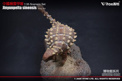 Vitae Museum Series Jinyunpelta sinensis dinosaur model figurine with platform 1:35