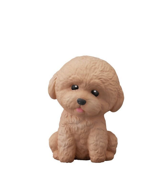 Japan Toy poodle Pet Dog PVC hollowed figure model toy