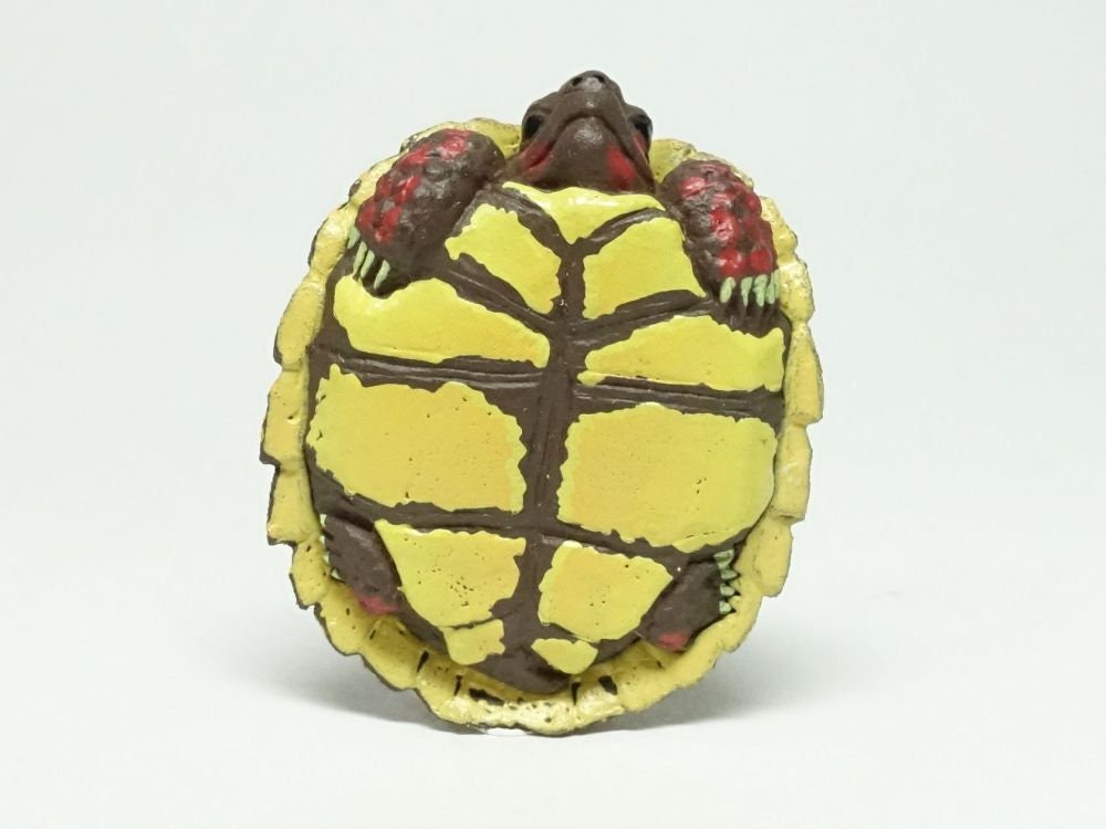 Kaiyodo Good Luck Charm Red footed tortoise mini pvc figure model