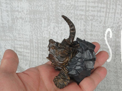 Dark Round Round Alligator Snapping Turtle Resin Model Figurine Figure 8cm