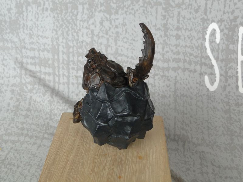 Dark Round Round Alligator Snapping Turtle Resin Model Figurine Figure 8cm