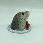 Qtie Animal Grey Seal with Tie pvc figurine figure model paperweight