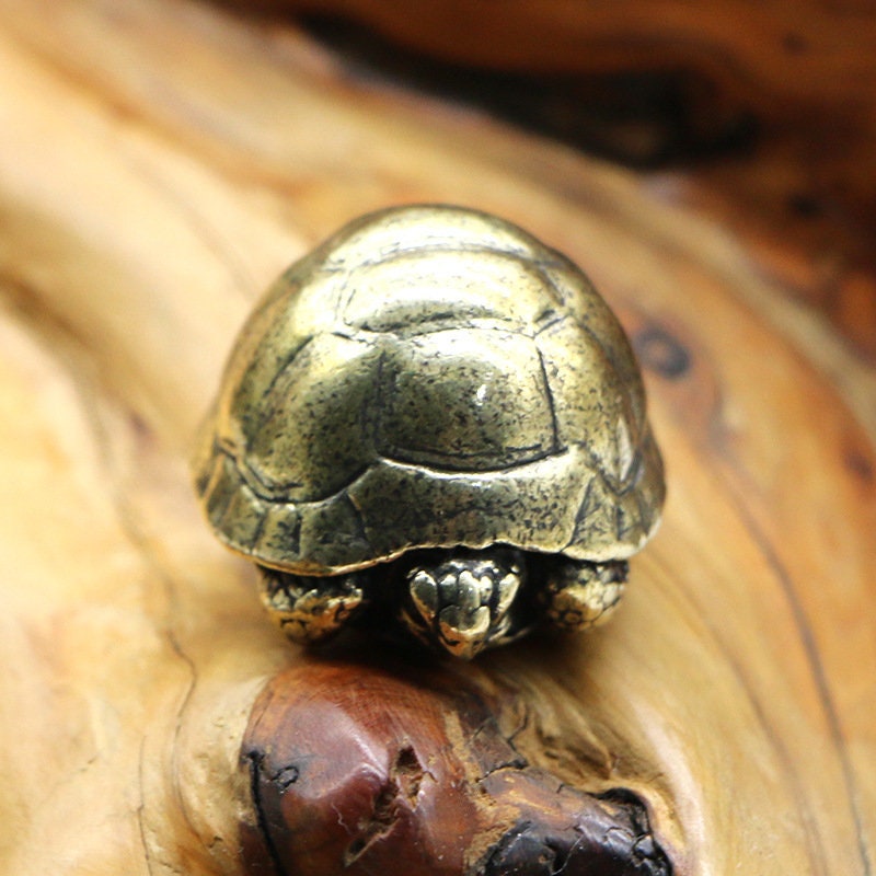 Solid Brass Tortoise Turtle mini figurine figure model 3cm