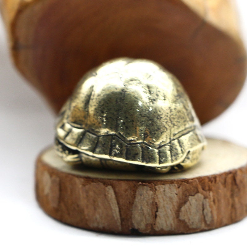 Solid Brass Tortoise Turtle mini figurine figure model 3cm