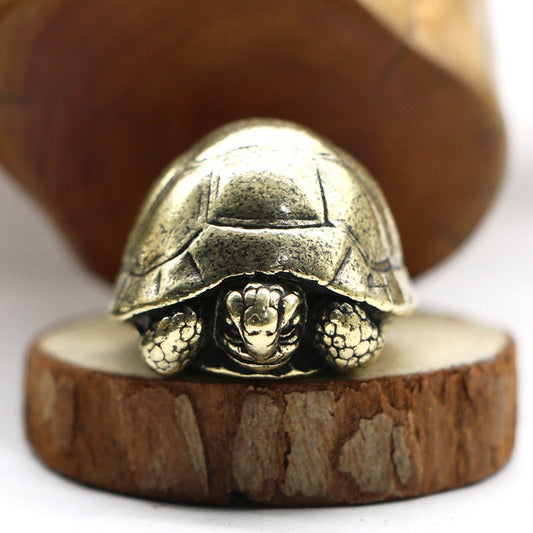 Solid Brass Tortoise Turtle mini figurine figure model 3cm