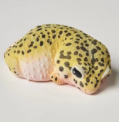 Leopard gecko lizard Super Q Resin Model Figure Figurine