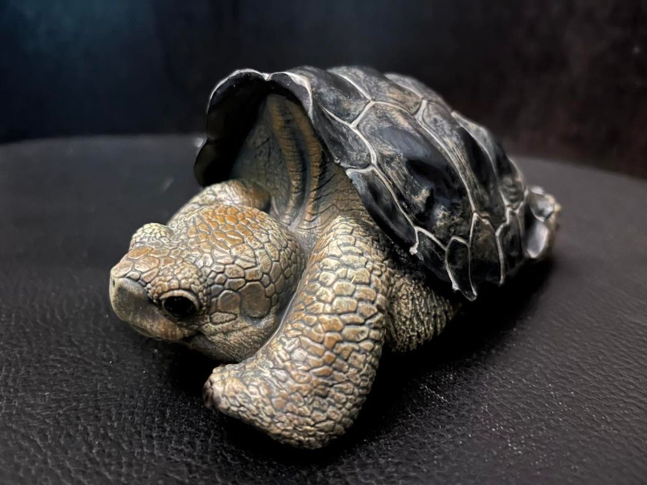 Resting Q Galápagos Galapagos Giant Land Tortoise Resin Replica Model Figurine Figure