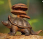 Common Snapping Turtle with Mushroom Resin Mini Model Figurine Figure