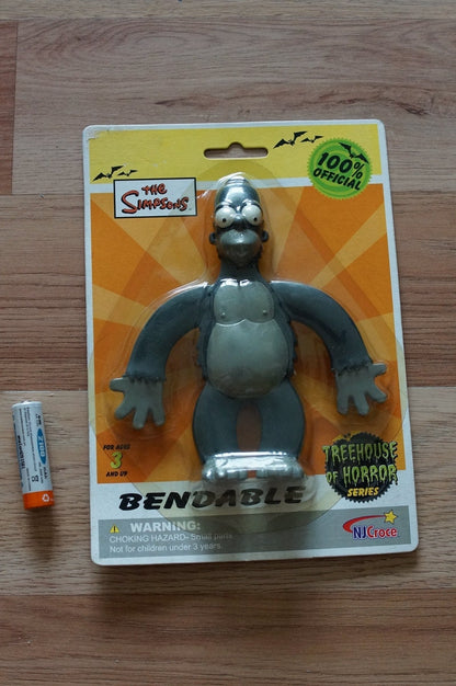 The Simpsons Treehouse of Horror BENDABLE Homer Simpson Gorilla PVC Figure Model