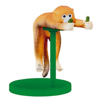 Japan Snub-nosed monkey animal on stand PVC Figurine Figure Model