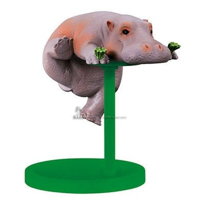 Japan Hippo Hippopotamus animal on stand PVC Figurine Figure Model