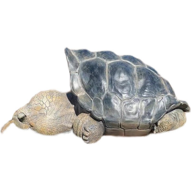 Super Q Large Galápagos Galapagos Giant Land Tortoise Lonesome George Resin Replica Model Figurine 32cm