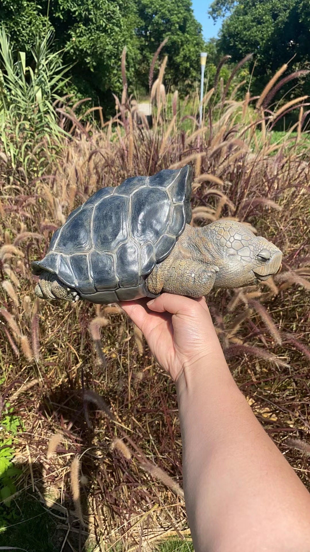 Super Q Large Galápagos Galapagos Giant Land Tortoise Lonesome George Resin Replica Model Figurine 32cm