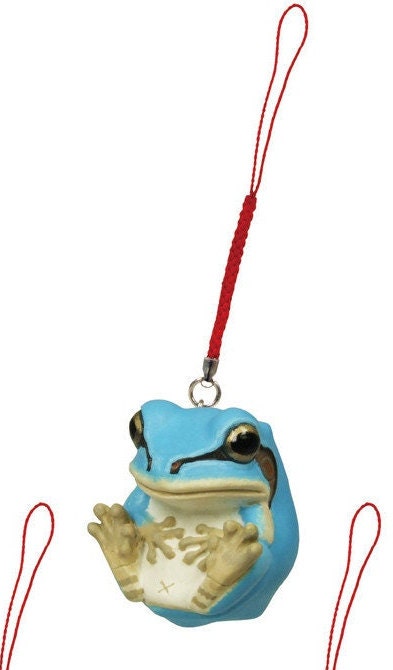 Japan Japanese tree frog PVC mini Netsuke Model Figurine Keychain B