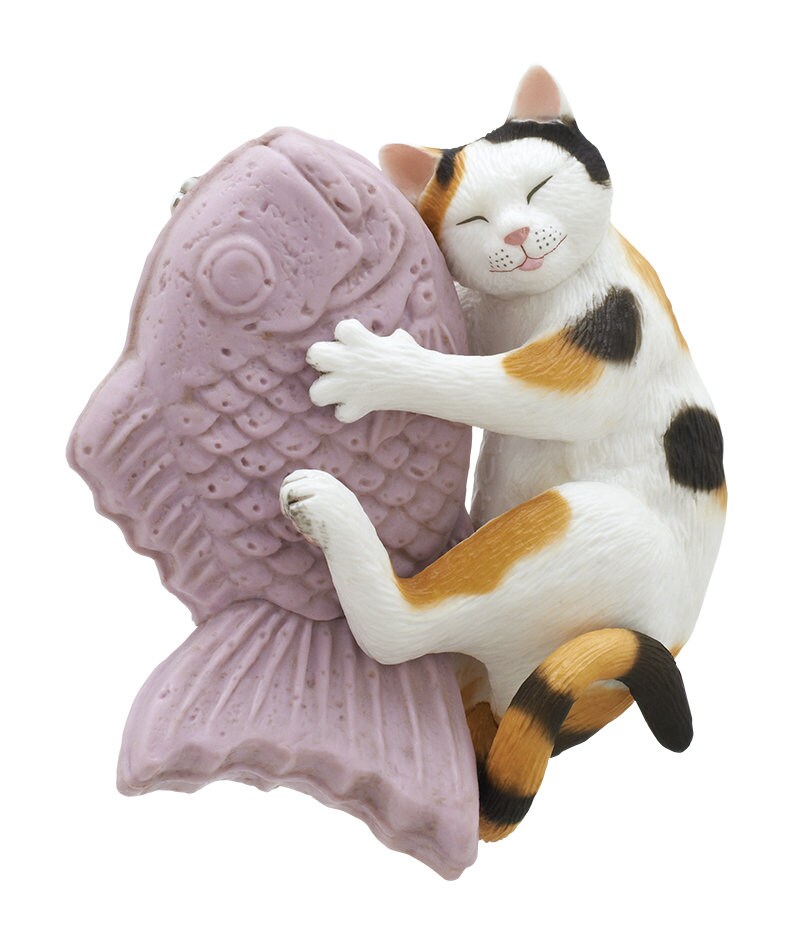 Japan Cat with Taiyaki PVC Mini Figurine Figure model Color C