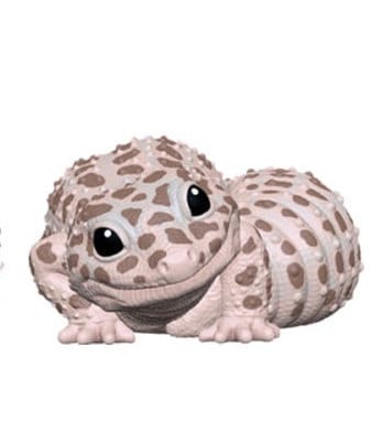 Japan Leopard Gecko Lizard PVC hollowed figure model toy Color C