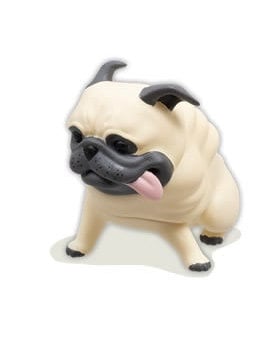 Pug in the Wind Dog MINI PVC FIGURE Figurine Model