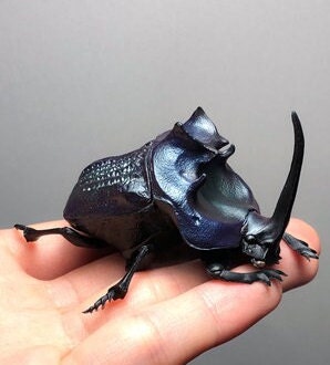 Blue Dung Beetle Insect PVC Figure model