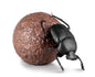 Black Dung beetle with dung PVC life size figure model figurine