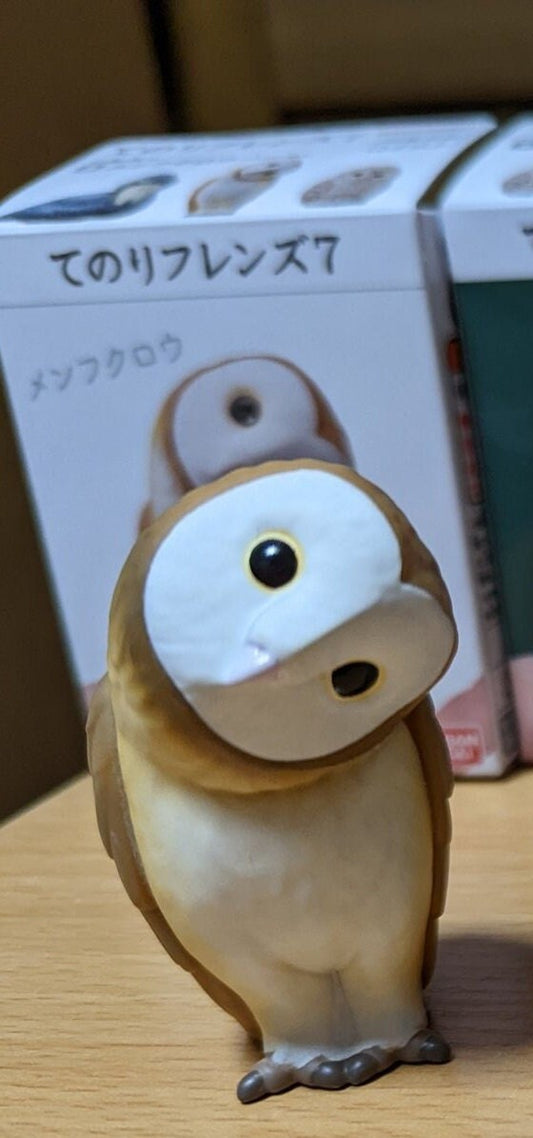 Japan Barn owl Bird PVC hollowed figure model toy