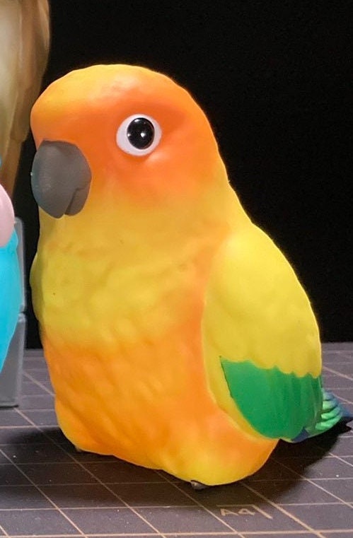 Japan sun parakeet parrot Bird PVC hollowed figure model toy