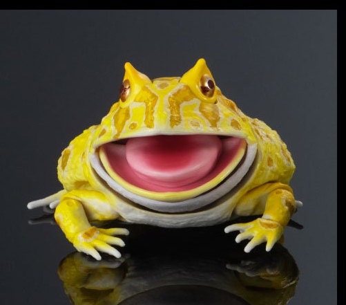 Argentine horned frog (Yellow) PVC figurine Figure model with joints