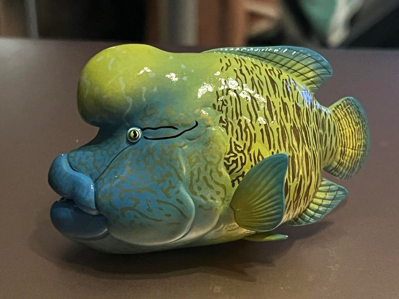 Super Q Humphead wrasse fish PVC figure figurine model