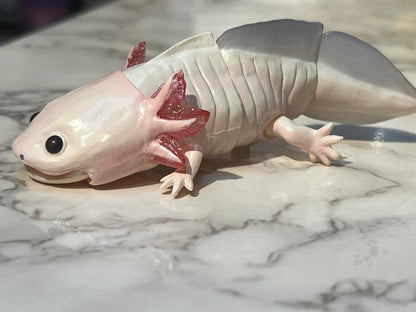 Japan Q Axolotl Salamander PVC Action Figure model with joints (10cm) A