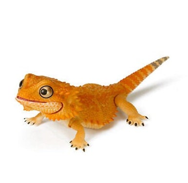 Japan Q Orange Bearded Dragon lizard PVC Action Figure model with joints (10cm) B