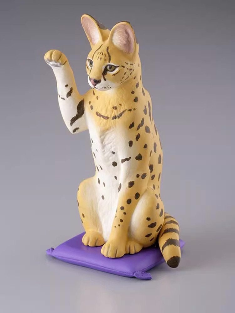 Taizen Serval Wild Cat Gashapon mini PVC figurine figure model