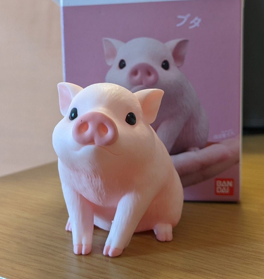 Japan Baby Pig Piggy animal PVC hollowed figure model toy