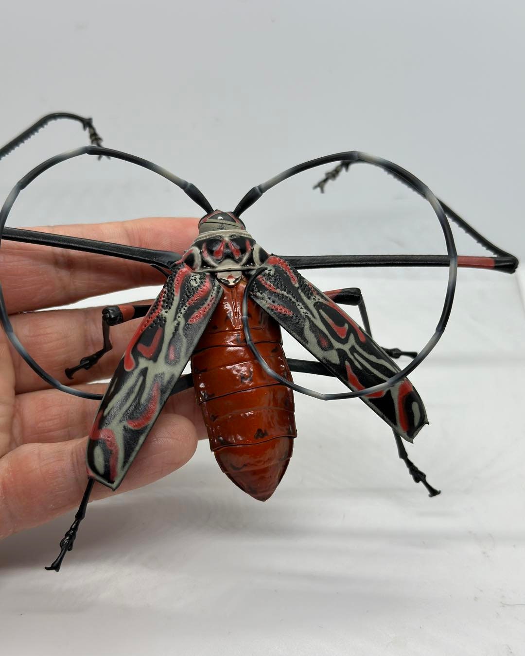 Harlequin beetle Acrocinus longimanus insect PVC Action Figure model with joints