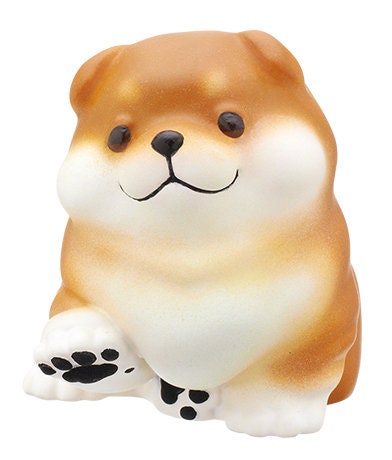 Puppy Baby Red Shiba Inu Dog PVC Mini Figurine Figure model A