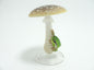 Japan Green Tree Frog on Mushroom PVC mini figure figurine model B