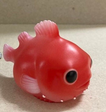 Japan Red Lumpfish Lump Fish PVC hollowed figure model toy