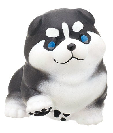 Puppy Baby Dark Shiba Inu Dog PVC Mini Figurine Figure model A