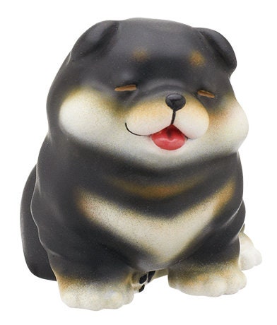 Puppy Baby Dark Shiba Inu Dog PVC Mini Figurine Figure model C