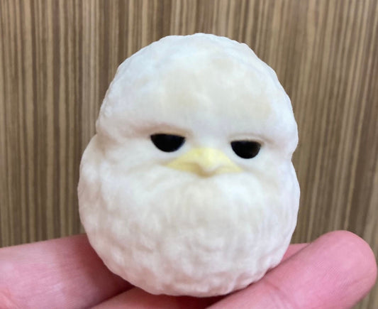 Japan Fluff Tawny frogmouth Chik Bird PVC hollowed figure model toy