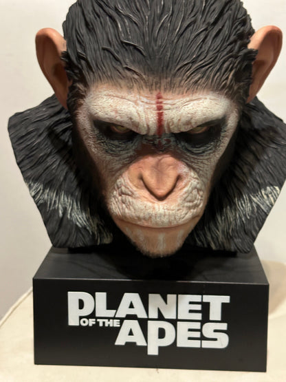 Dawn of the Planet of the Apes chimpanzee Caesar Bust PVC Statue