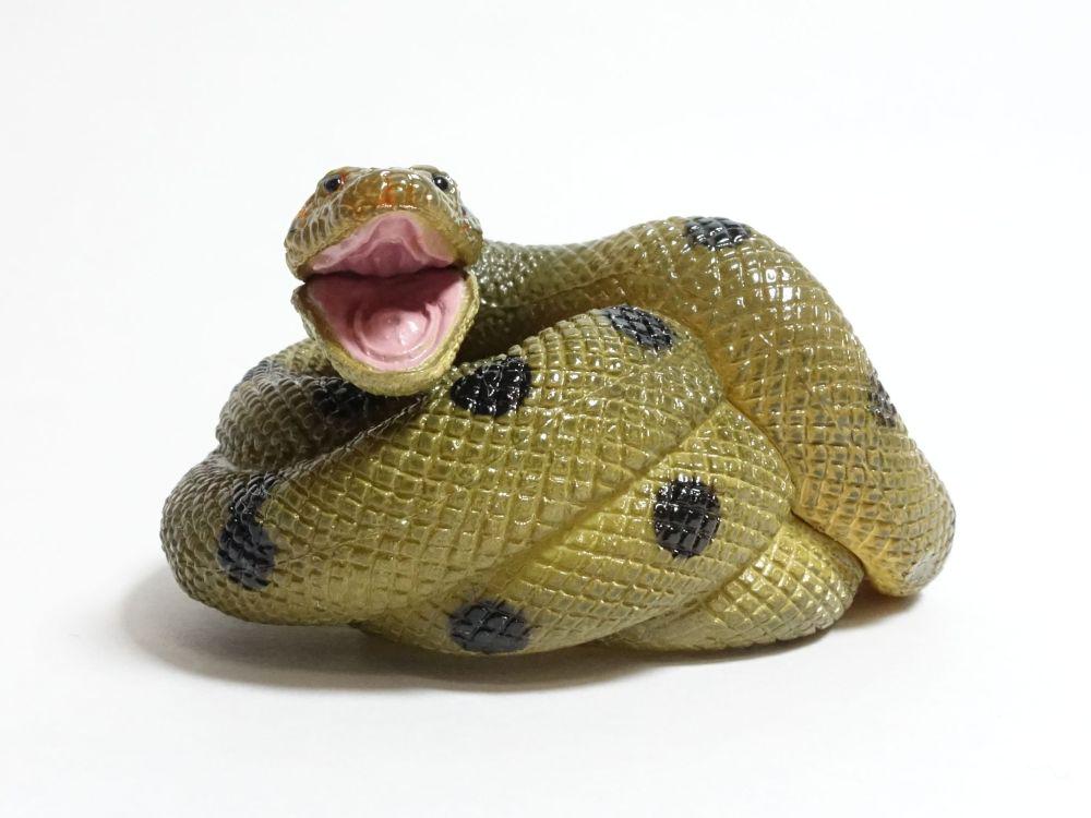 Green anaconda snake python PVC Figure Model Figurine