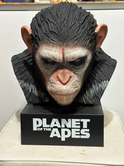 Dawn of the Planet of the Apes chimpanzee Caesar Bust PVC Statue