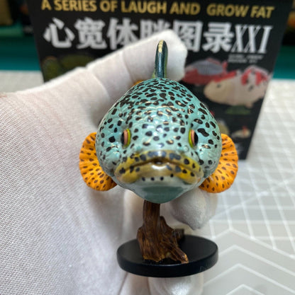 Super Q Channa Barca SnakeheadFish Resin mini figurine Figure Model with stand