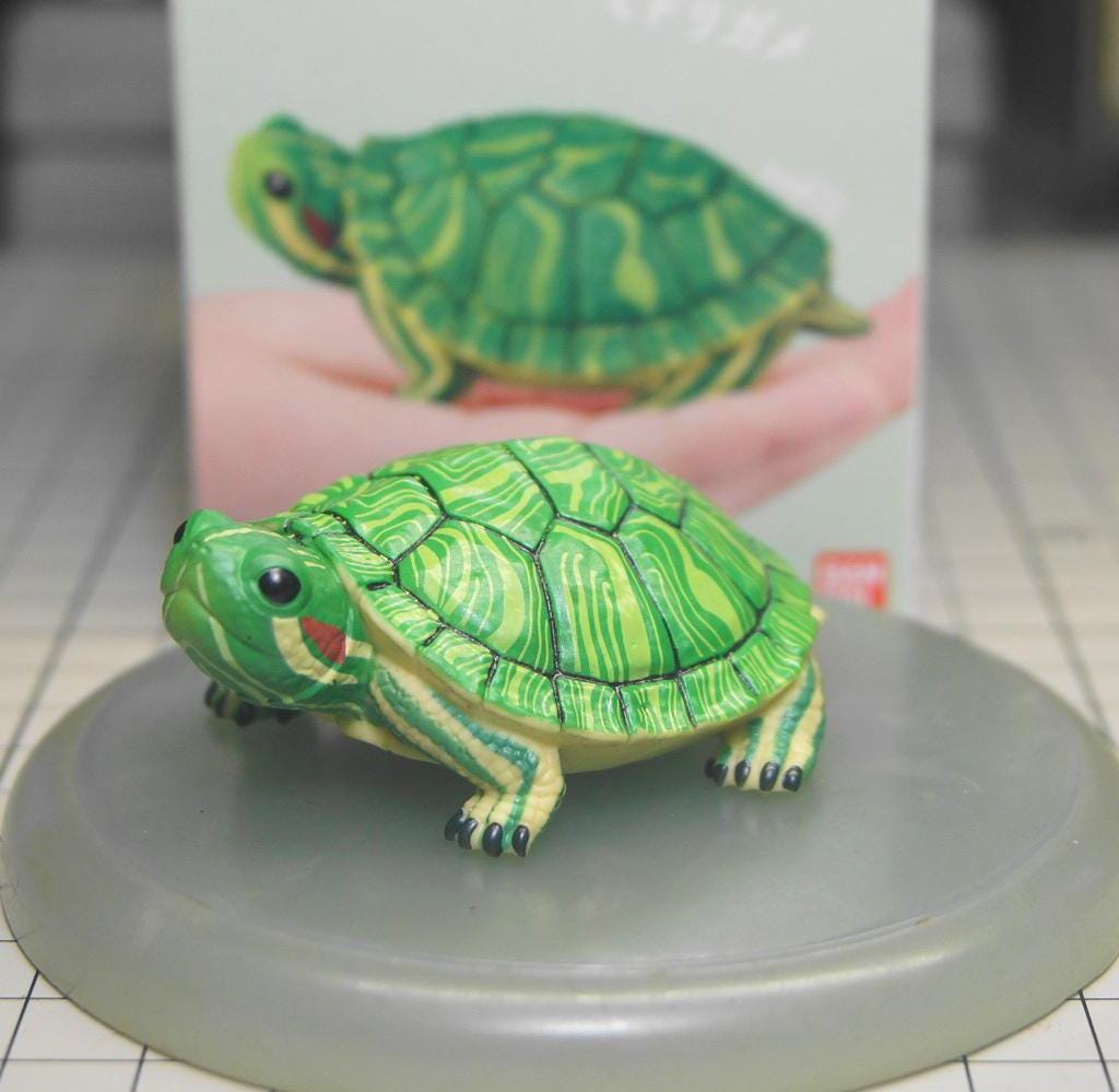 Japan Slider Turtle Tortoise PVC hollowed figure model toy