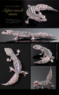 Japan Super mack snow Leopard gecko lizard PVC Action Figure model with joints (18cm)