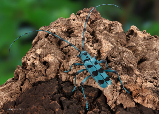 Blue Longhorn Beetle Insect PVC Action Figure model with joints