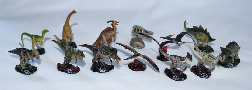 Retired Kaiyodo X Coca Cola Jurassic Park 3 Dinosaur Mini Figure Model 13 pcs Full Set