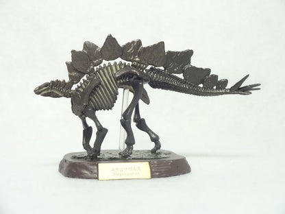 Retired Kaiyodo Choco Q Fossil Stegosaurus Skeleton (2018) Dinosaur PVC mini figure model RARE
